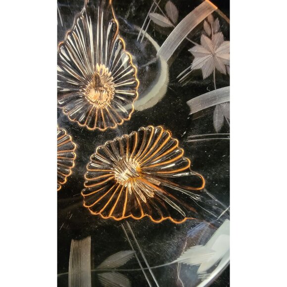 Antique 1930's Depression Glass Footed Bowl, Pink - Picture 10 of 14